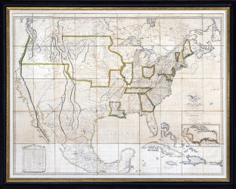 MELISH, John (1771-1822) Map of the United States with the contiguous British and Spanish Possessions...1816