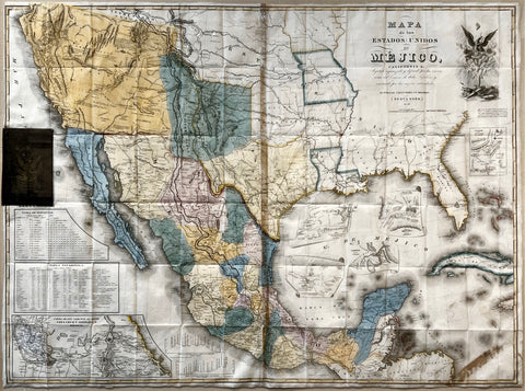 Mapa de los Estados Unidos de Méjico, segun lo organizado y definido por las varias actas del Congreso de dicha República: y construido por las mejores autoridades.