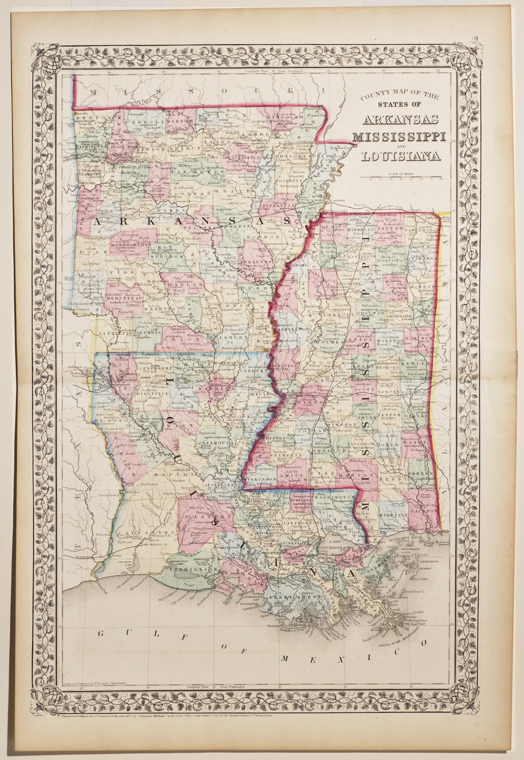 File:1864 Mitchell Map of Louisiana, Mississippi and Arkansas