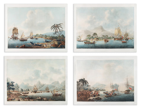 John Cleveley. Four Views in Hawaii and the South Pacific. 1788.