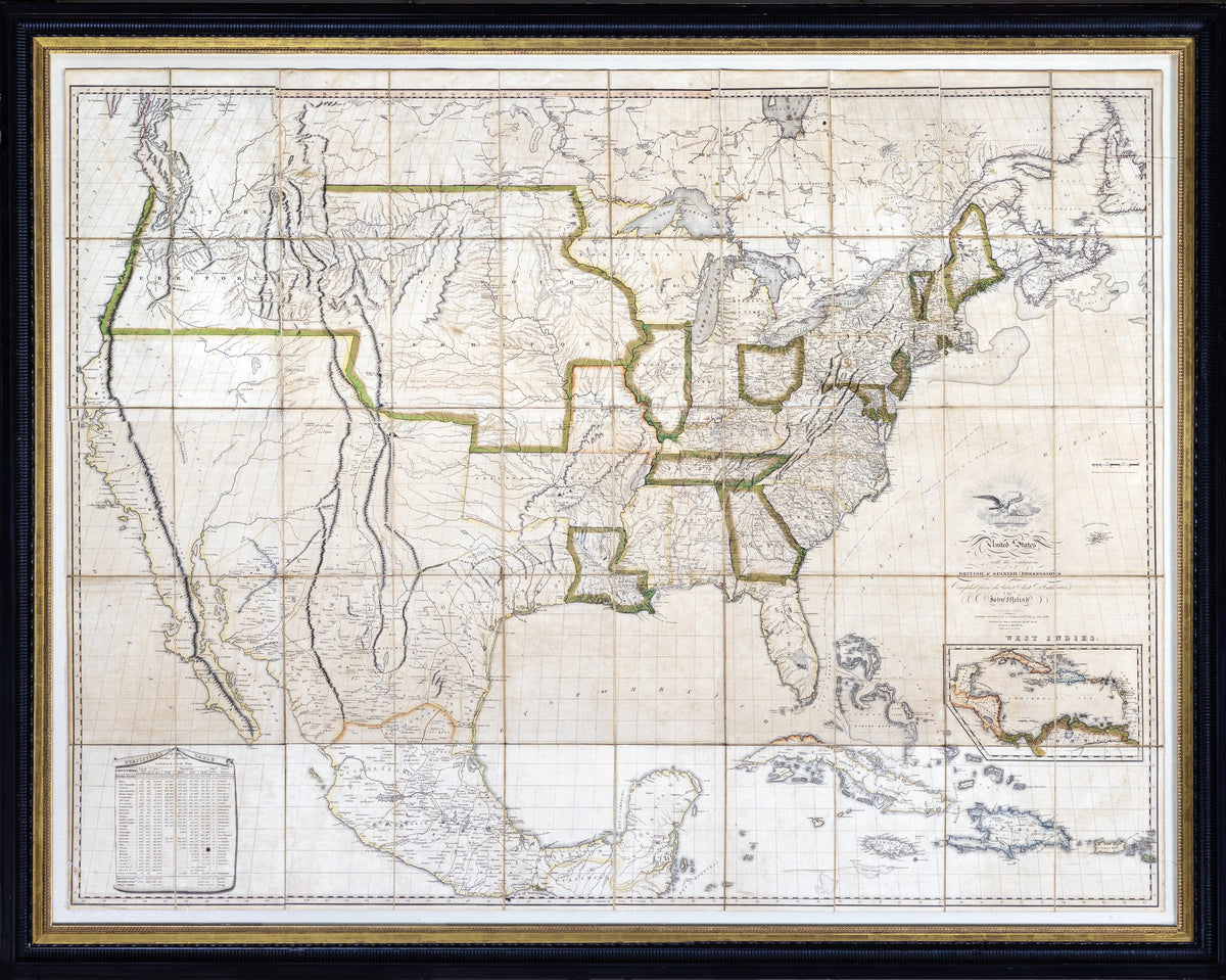 MELISH, John (1771-1822) Map of the United States with the contiguous British and Spanish Possessions...1816