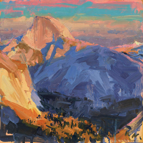 Pink & Blue 2, last light on Half Dome