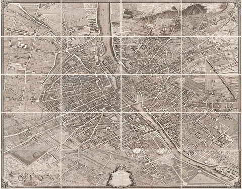 Michel-Etienne Turgot. Plan de Paris. 1739.