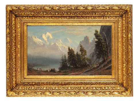 ALBERT BIERSTADT (AMERICAN, 1803-1902). Untitled Western Landscape. 19th. C