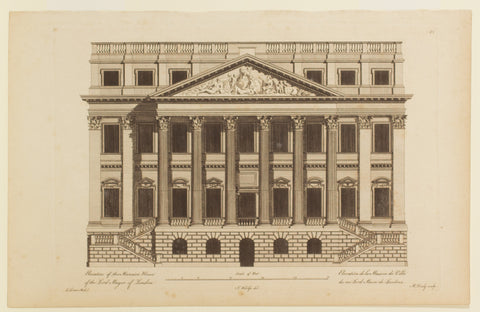 Elevation of the Mansion House of the Lord Mayor of London