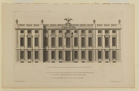 The Elevation of Dyrham house in Glocester-Shire