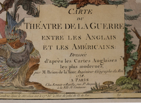 Carte de Theatre de la Guerre entre les Anglais et les Americains