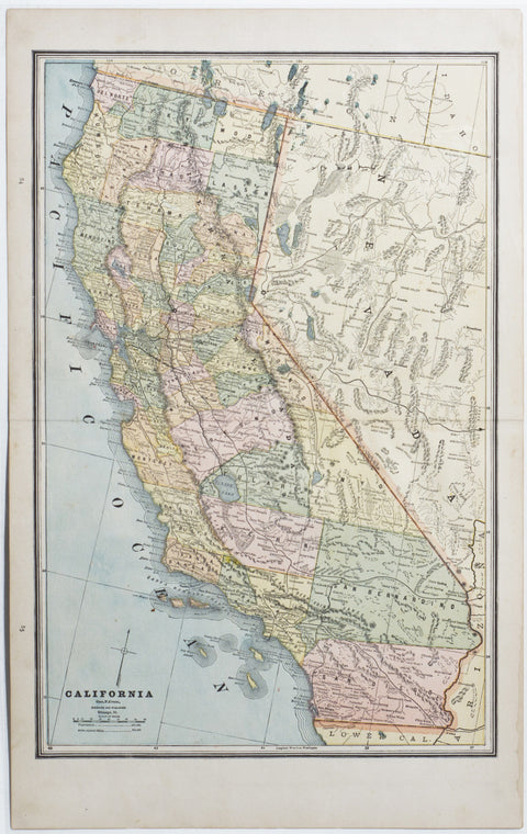 Map of California, 1883