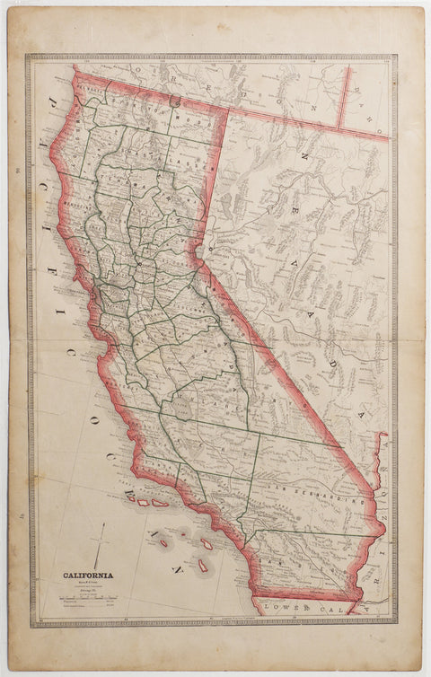 Map of California, 1883