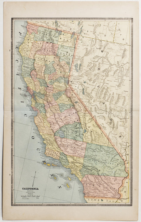 Map of California, 1886