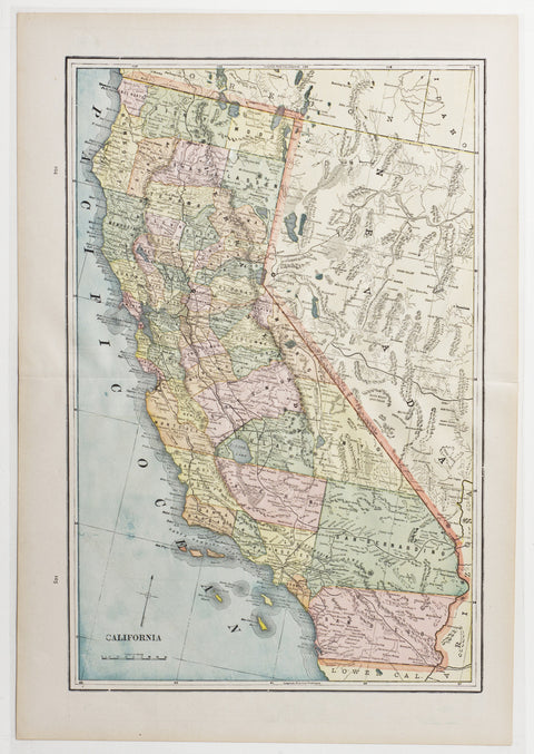 Map of California, 1891