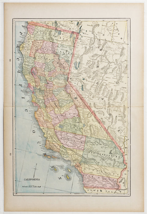 Map of California, 1894