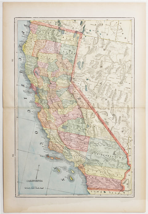 Map of California, 1898