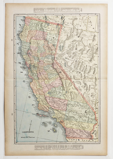 Map of California, 1900