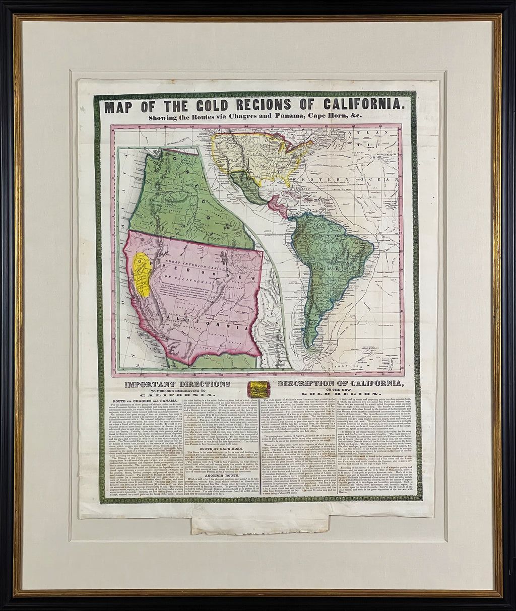 Goldfields Map California Gold Rush Map 1849