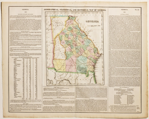 Geographical, Statistical & Historical Map of Georgia