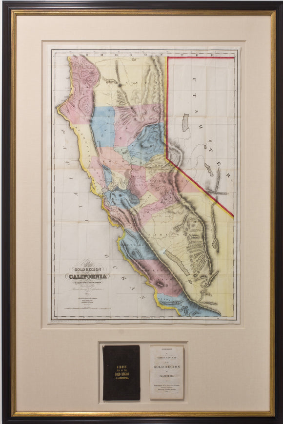 Gibbes. A New Map of the California Gold Region. 1851