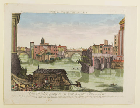 Vue du Pont Rompu a Rome Late 18th century
