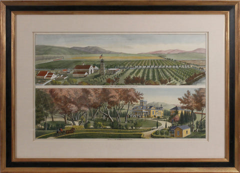 Residence and Farms of John Marlin/ Residence of C.W. Hathaway, San Lorenzo, Alameda County