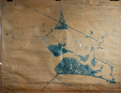 Map No. 3 of Salt Marsh and Tidelands Situate in the County of Alameda, State of California. Scale 10chs. (660 feet) to the inch. 1872. Prepared by Order of the Board of Tide Land Commissioners