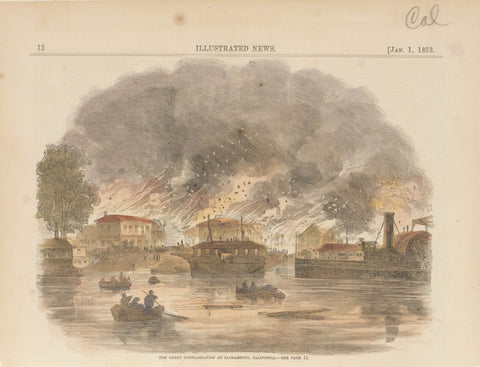 The Great Conflagration at Sacramento, California