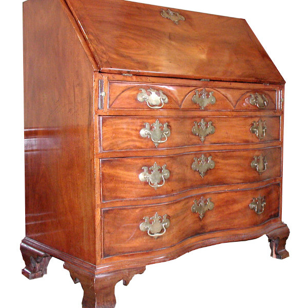 Chippendale slant shop front desk