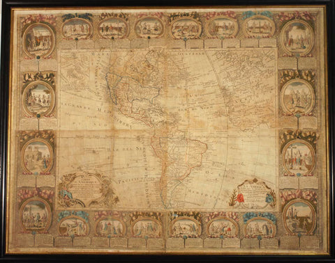 Map of the South and North American Continent