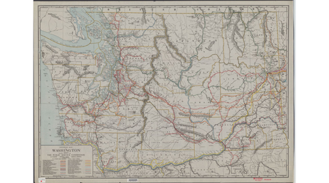 Railroad Commissioners' Map of Washington