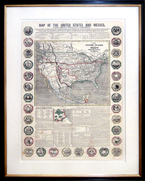 Emmerson. Map of the United States and Mexico...1846