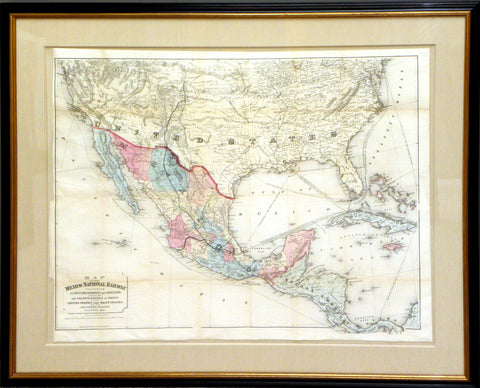 Map of the Mexico National Railway and Map of the Denver and Rio Grande Railway