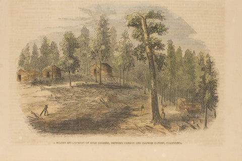 A Winter Encampment of Gold Diggers, Between Oregon and Illinois Canons, California